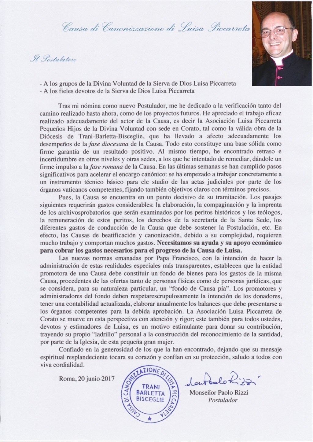 Causa de Canonización de Luisa Picarreta